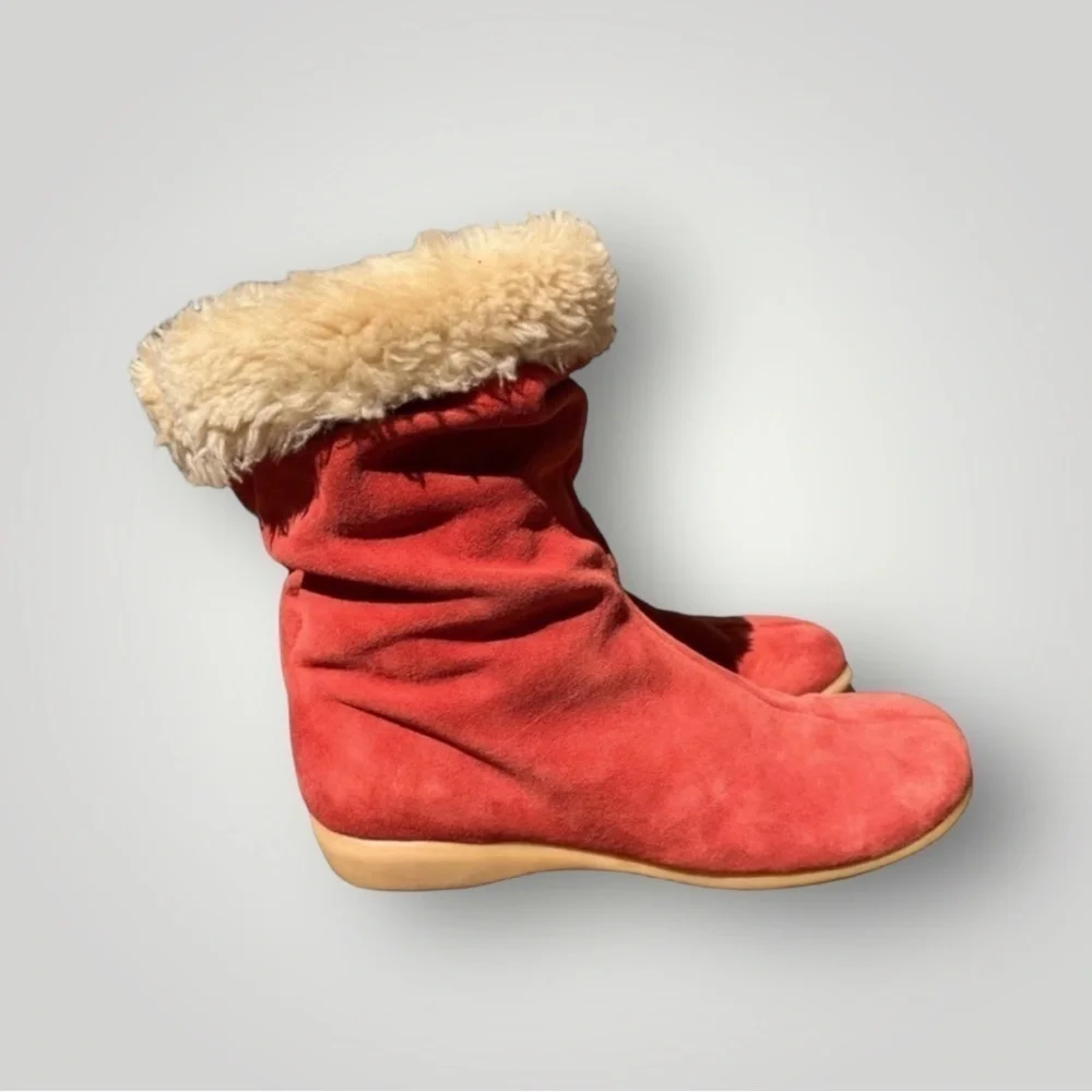 🌻Santana Canada Coral Suede Slouch Boots Size 6.5